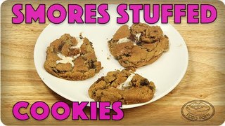 Can't Decide On Dessert? Here's How To Make S'mores Stuffed Chocolate Chip Cookies! | #foodporn