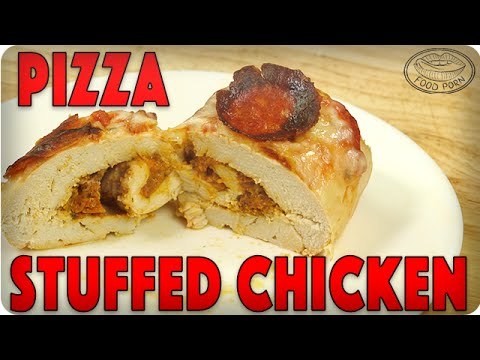 Welp, why not? Pizza Stuffed Chicken Breasts! #foodporn