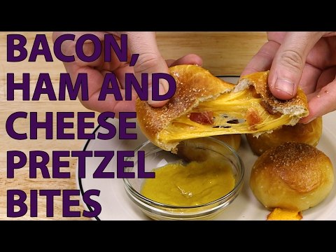 How to Make: Ham and Cheese Bacon Pretzel Bites