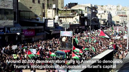 Jordanians demontrate to denounce Trump's Jerusalem move