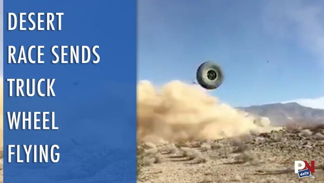 This Desert Race Sends A Truck’s Wheel Flying