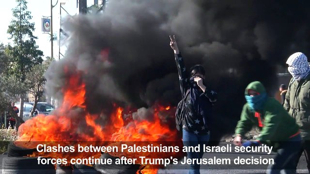 Jerusalem status: clashes erupt north of Ramallah