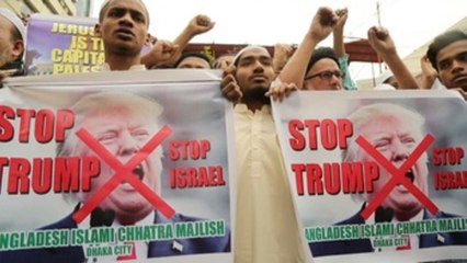 Indios y Bangladesíes protestan contra la decisión de Trump