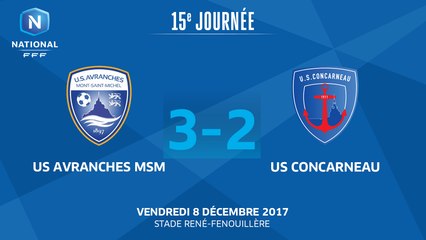 J15 : US Avranches MSM - US Concarneau (3-2), le résumé