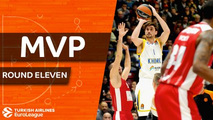 Turkish Airlines EuroLeague Regular Season Round 11 MVP: Alexey Shved, Khimki Moscow region