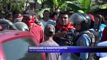 Desalojan a manifestantes que se tomaron bulevar del sur