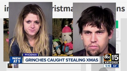 Suspects arrested for stealing Christmas decorations in north Phoenix