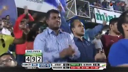 Shahid Afridi 30 runs in 19 balls with 4 sixes vs Comilla Victorians in BPL 2017 Qualifier 1.