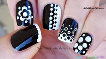 5 Easy BLACK & WHITE DOTTING TOOL NAIL ART Designs-_O_l3xcbgrY