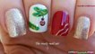 CHRISTMAS TREE BRANCH NAIL ART - Red & Gold Nails For Holidays!-8woEApwcfbM