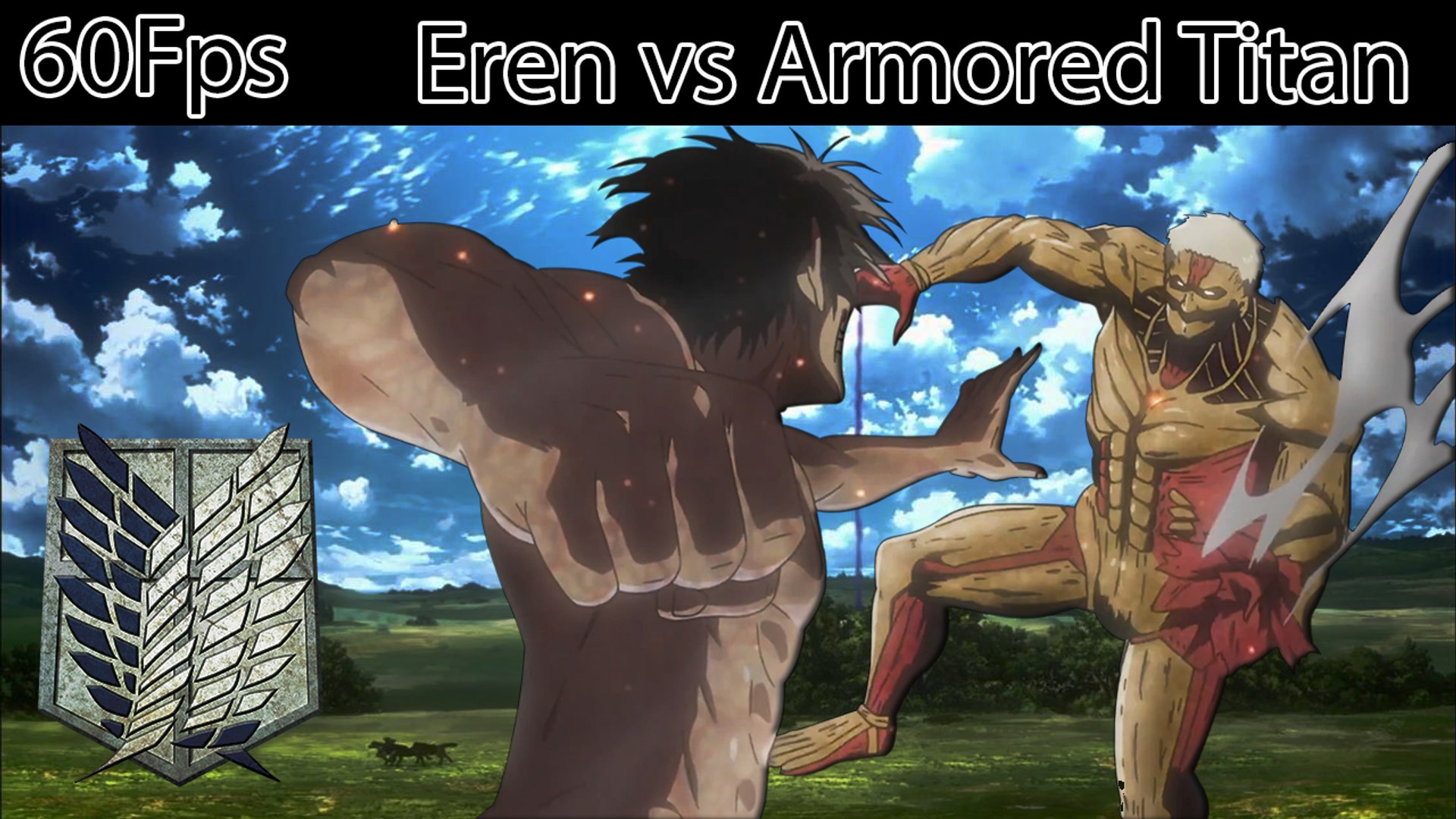 eren vs armored titan wallpaper