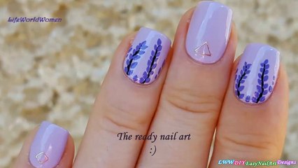 LAVENDER NAIL ART Design Using Acrylic Paint-3bF1Wwcs090