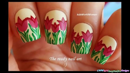 MATTE NAILS #3 - TULIP Nail Art Using Acrylic Paint-EuEObBnzf1s