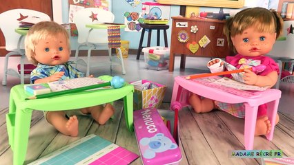 Nenuco École Salle de Classe Poupons Frère et Sœur à l’École