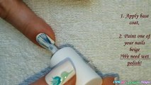 NEEDLE NAIL ART #21 - Dry Marble Flower Nails Tutorial-gyTtUB39WEc