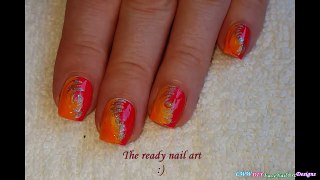 NEEDLE NAIL ART #26 _ Cheerful Summer Swirl Nails Tutorial-OkCtAzNuGsw