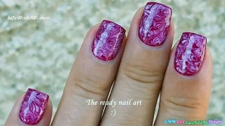 NEEDLE NAIL ART #30 _ Pink Candy Look Marble Nails-a6g0801N01M