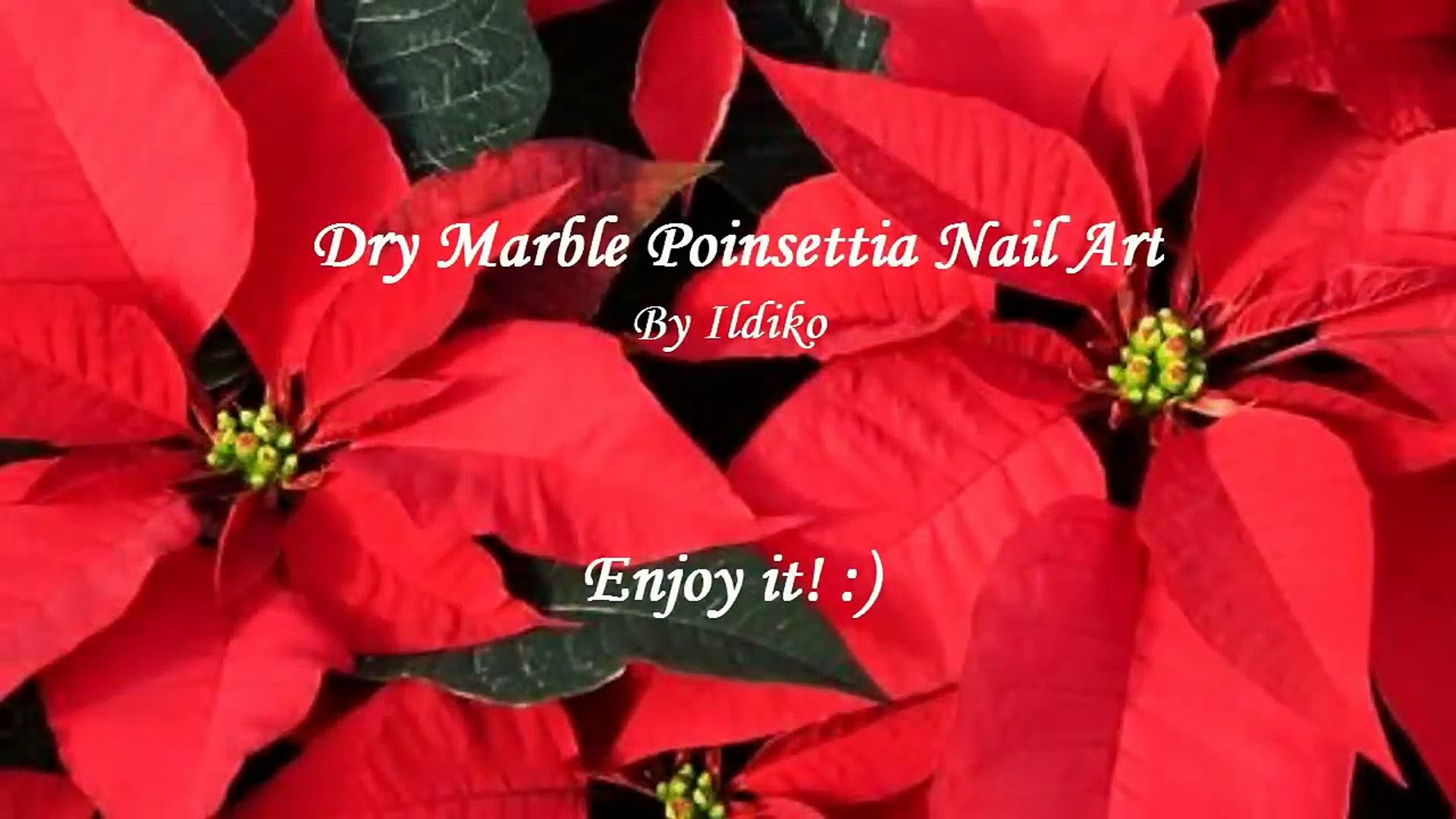 Diy Christmas Nails Red Poinsettia X Mas Nail Art Design Tutorial