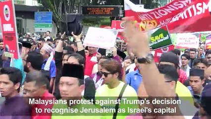 Malaysians protest against Trump Jerusalem move