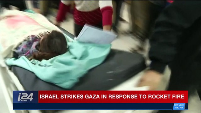 i24NEWS DESK | Isarel strikes Gaza in response to rocket fire | Saturday, December 9th 2017