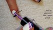 TAPE NAIL ART #3 _ Purple Gradient French Tips On Short Nails-21OUTNUt3q0