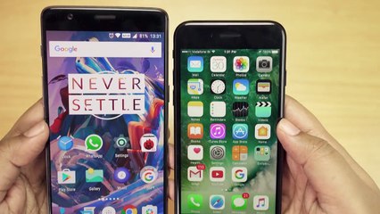 iPhone 7 vs OnePlus 3 -Speed Test & RAM Management!-v4L2r5NQkuc