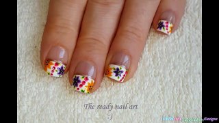 Wide FRENCH MANICURE With FLORAL NAIL ART Design-9TxQHiC3tX4