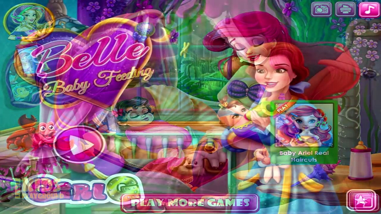 Disney Princess Elsa Ariel Belle and Snow White Baby Feeding Game for Kids-5eCG8yxsrIg