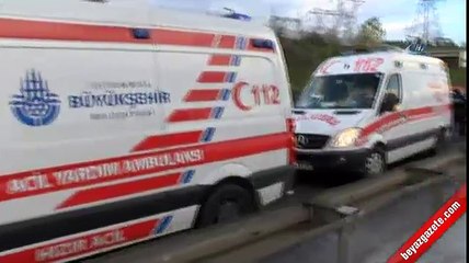 TEM’de kaza: 4 polis yaralandı