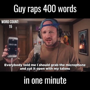 Ce rappeur lache 400 mots en 1 minute ! Mieux qu'EMINEM