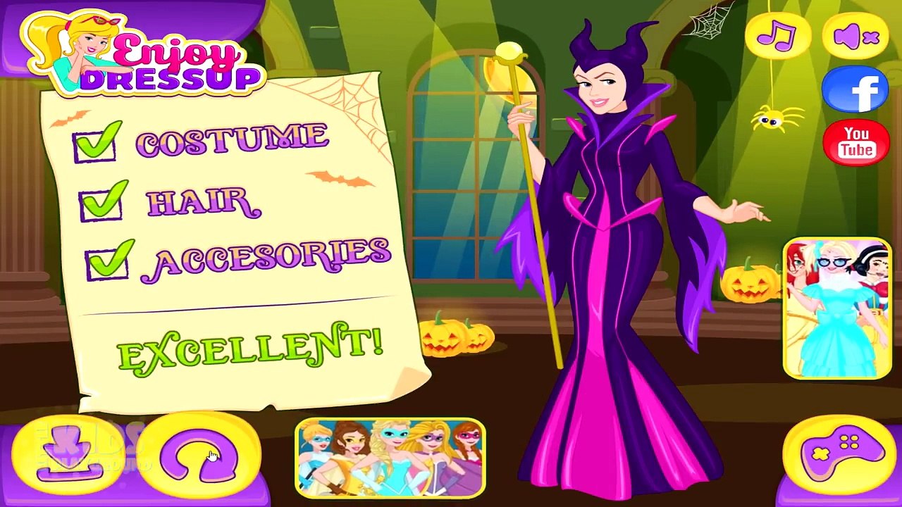 Disney Princesses vs Villains - Frozen Elsa Ariel Rapunzel Snow White Cinderella Dress Up Kids Game-yCofTemahJQ
