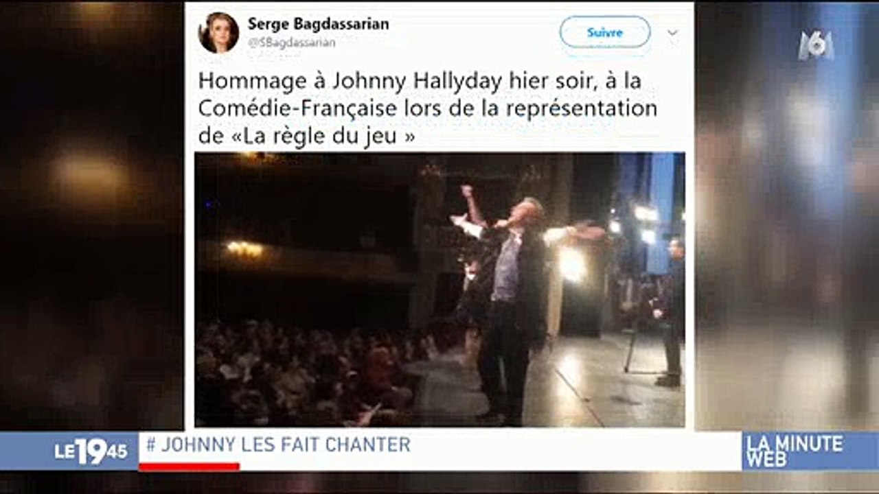 Les élèves pompiers de Paris et la comédie française rendent hommage à Johnny Hallyday - Regardez