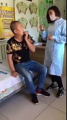 Everyone is afraid, injection prank funny video