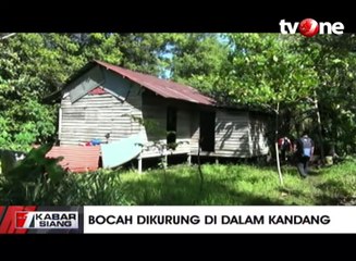 Bocah Dikurung di Dalam Kandang