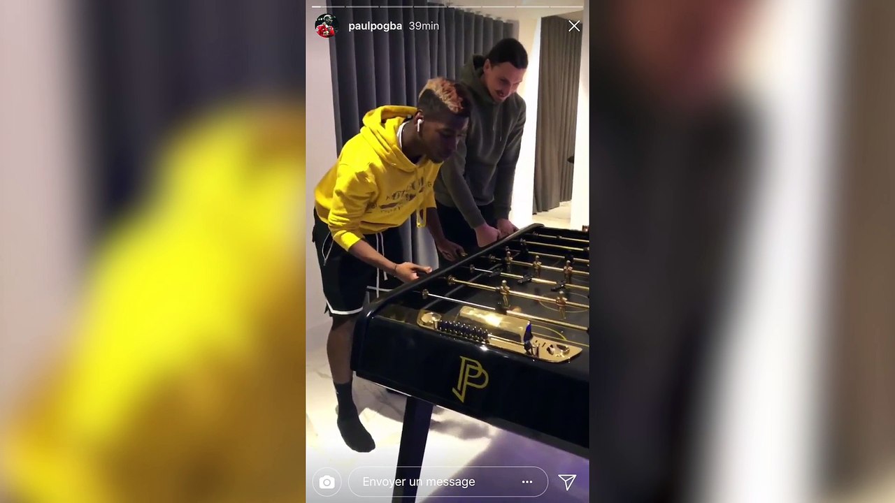 Pogba et Zlatan se régalent au baby-foot