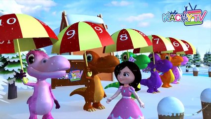 Counting Dinosaurs  Learn to Count to 10  Kachy TV Nursery Rhymes - Kids Songs