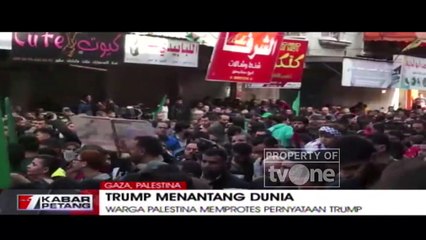 Massa Demonstran Bentrok Dengan Militer Israel di Gaza, Palestina