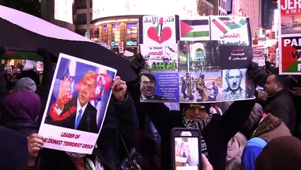 Times Meydanı'nda Kudüs protestosu - NEW YORK