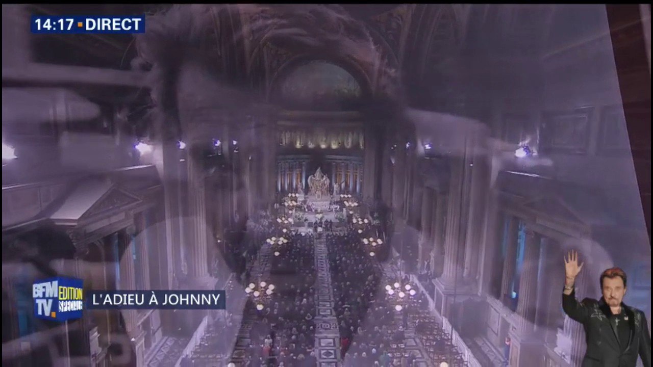 "Que je t’aime" résonne dans l’église de la Madeleine durant la cérémonie religieuse pour #JohnnyHallyday