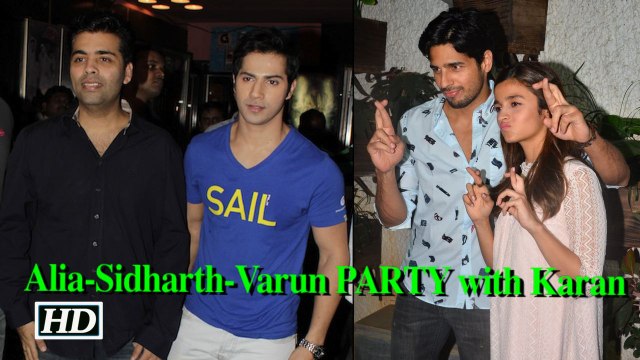When Alia-Sidharth-Varun PARTIED with Mentor Karan