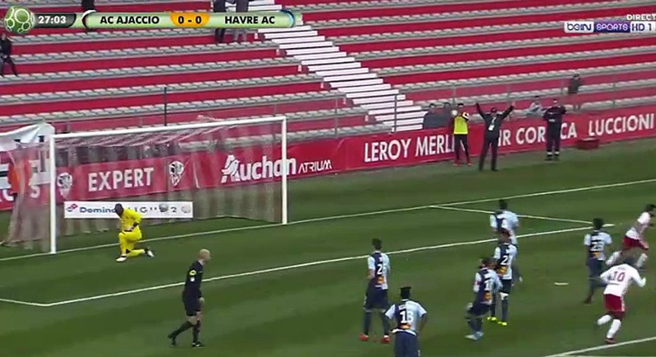 Johan Cavalli penalty Goal HD - AC Ajaccio 1 - 0  Le Havre - 09.12.2017 (Full Replay)