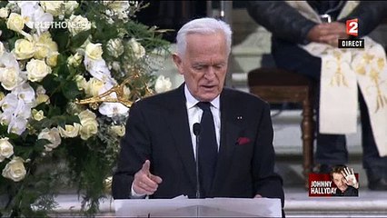 Dans l'Eglise de la Madeleine, son ami Philippe Labro raconte pour la première fois le moment où Johnny est décédé