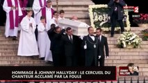 Hommage à Johnny Hallyday : Le cercueil du chanteur acclamé par la foule (vidéo)