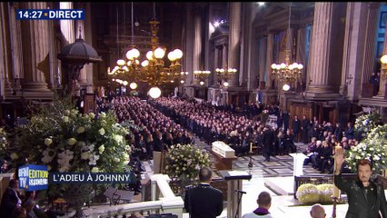 Hommage à Johnny Hallyday: Fin de la cérémonie religieuse
