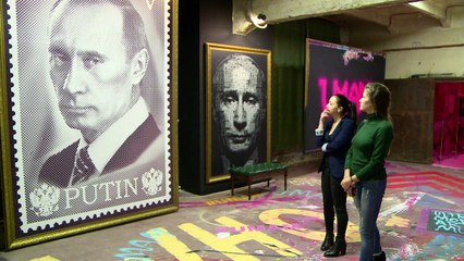 Russian strongman appears as "Superputin" in new exhibition