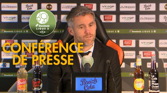 Conférence de presse FC Lorient - FC Sochaux-Montbéliard (2-1) : Mickaël LANDREAU (FCL) - Peter ZEIDLER (FCSM) - 2017/2018