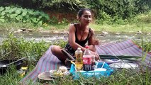 Beautiful girls make chicken food with Coca-Cola - Amazing Beautiful girls cooking at Cambodia