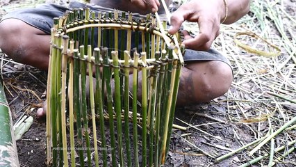 Primitive Technology  Making frog trap for catching frog - Frog Trap