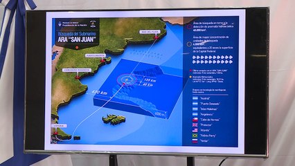 Zona de búsqueda de submarino argentino se extenderá al norte