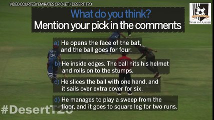 Afghanistan batsman Najibullah zadran hits one handed six